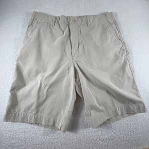 Lacoste Chino Shorts Mens 33 Striped Tan Striped 10" Golf Original